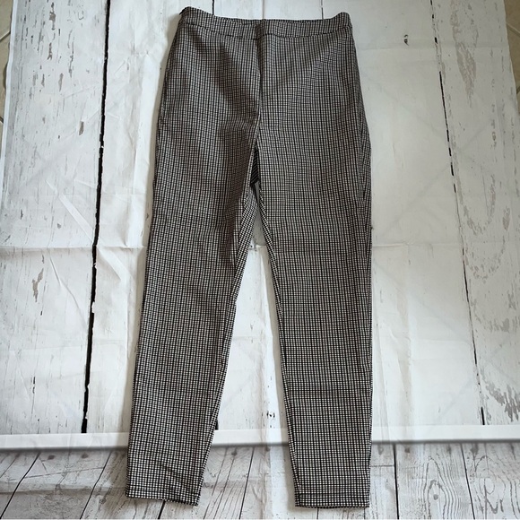 New SHEIN High Rise Plaid Skinny Pants Brown Black L - Picture 4 of 11